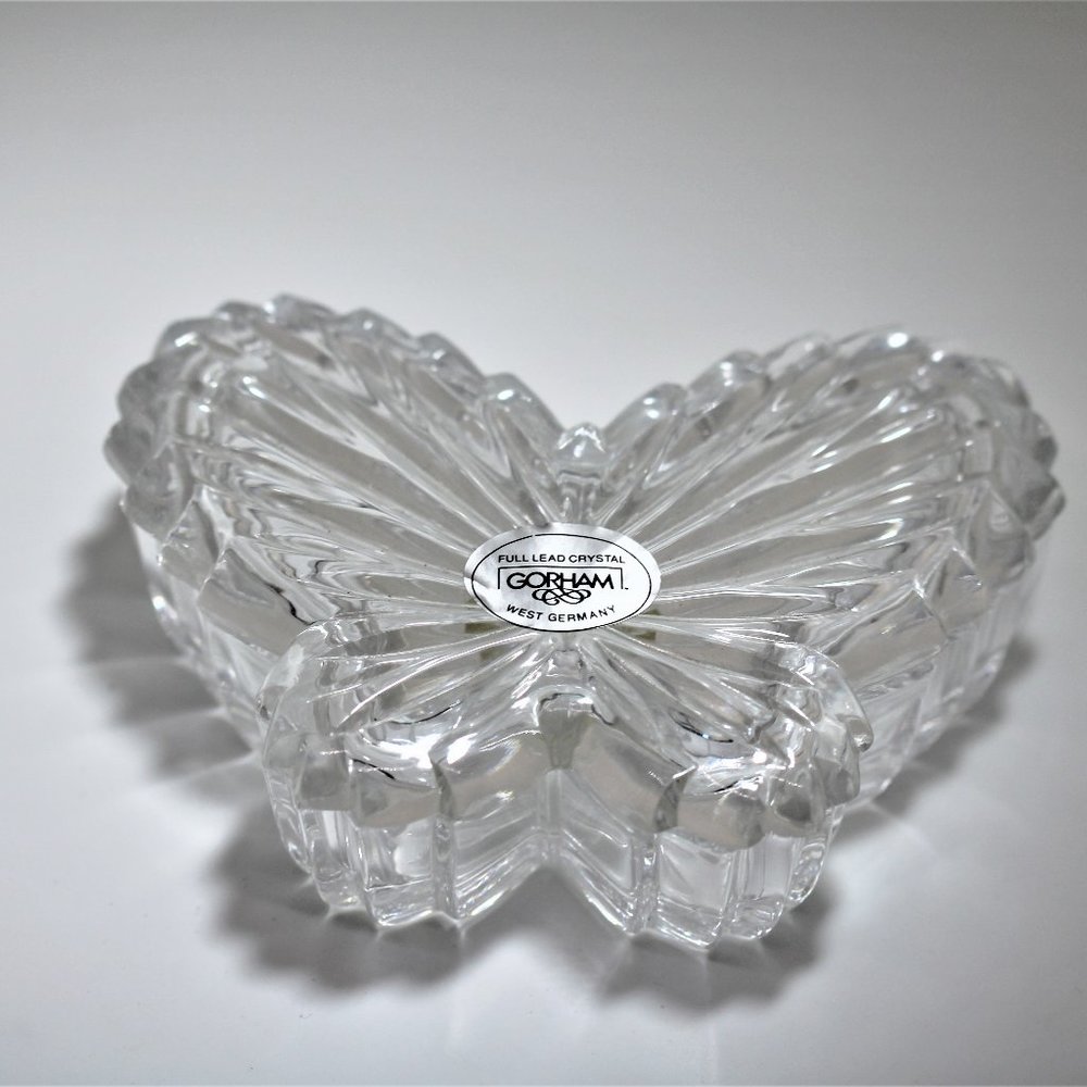 Gorham Crystal Butterfly Dish